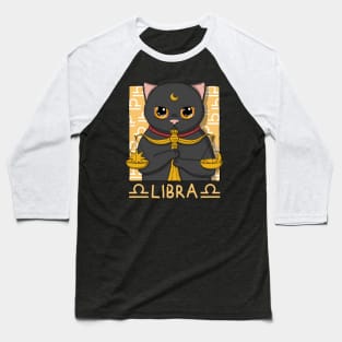 Libra Neko Black Version Baseball T-Shirt